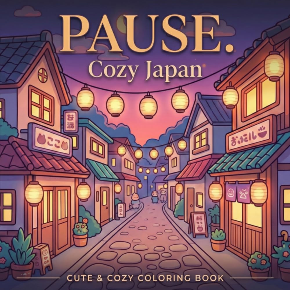 PAUSE. Cozy Japan: Cute & Cozy Coloring Book