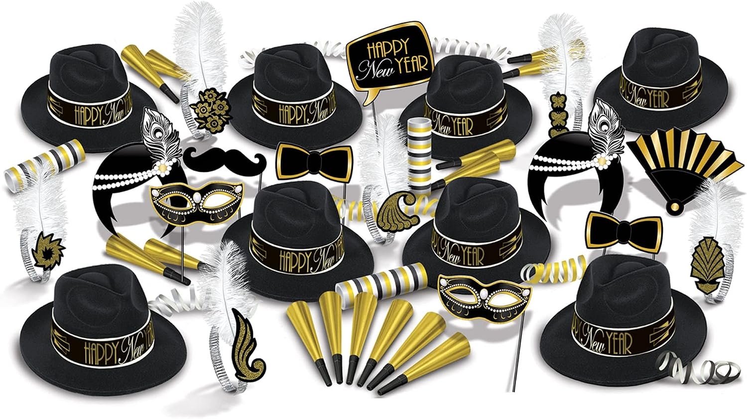 Beistle 80205-50 Roaring 20's New Year Party Assortment for 50