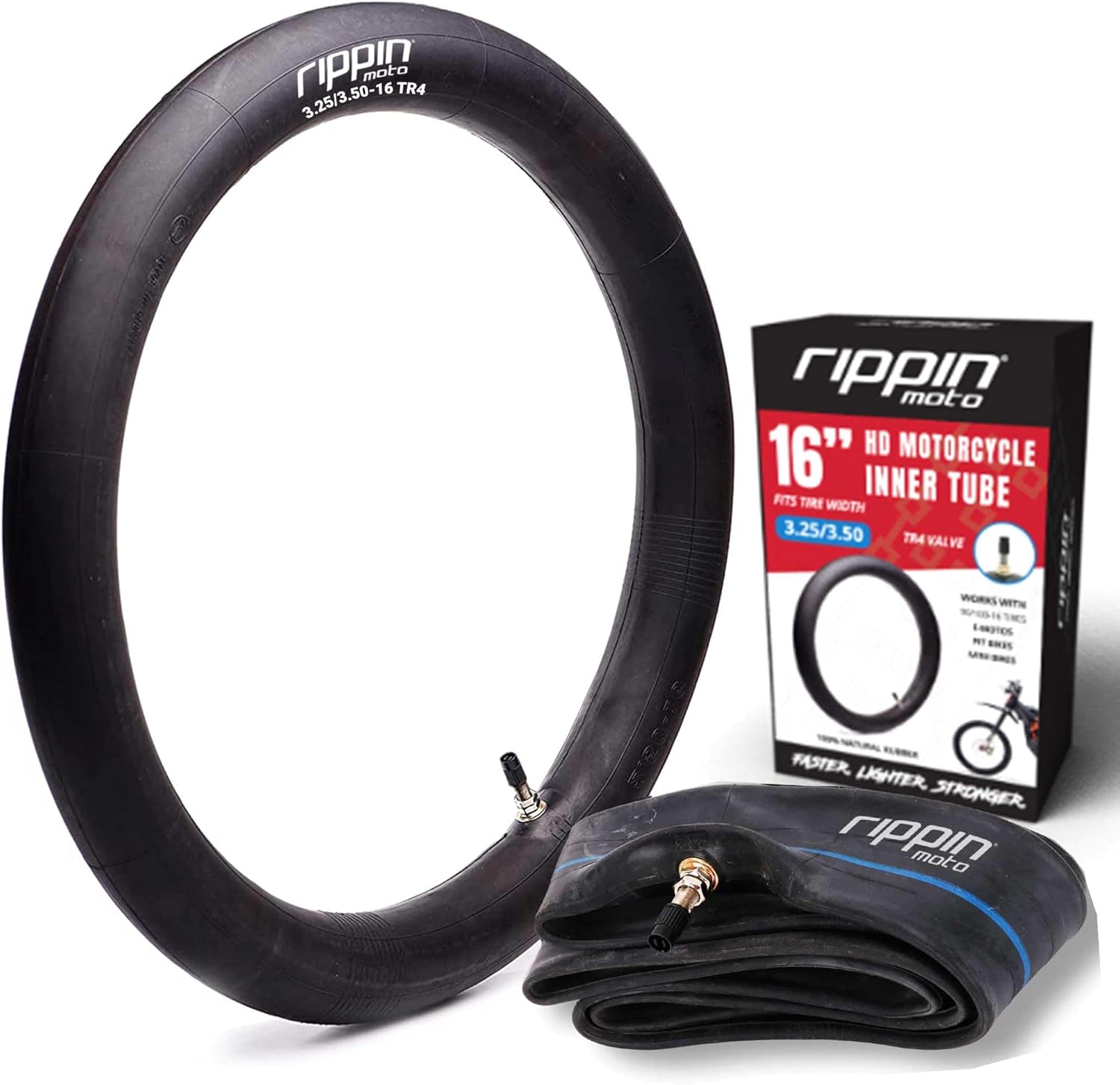 90/100-16 Motorbike Internal Tube (3.25/3.50-16) – 2.5mm Thick, 10Mpa Sturdy & Light-weight – Suits Most 16″ Dirtbike Tires, Mini Bikes, Pit Bikes & E-Motos – 100% Pure Rubber