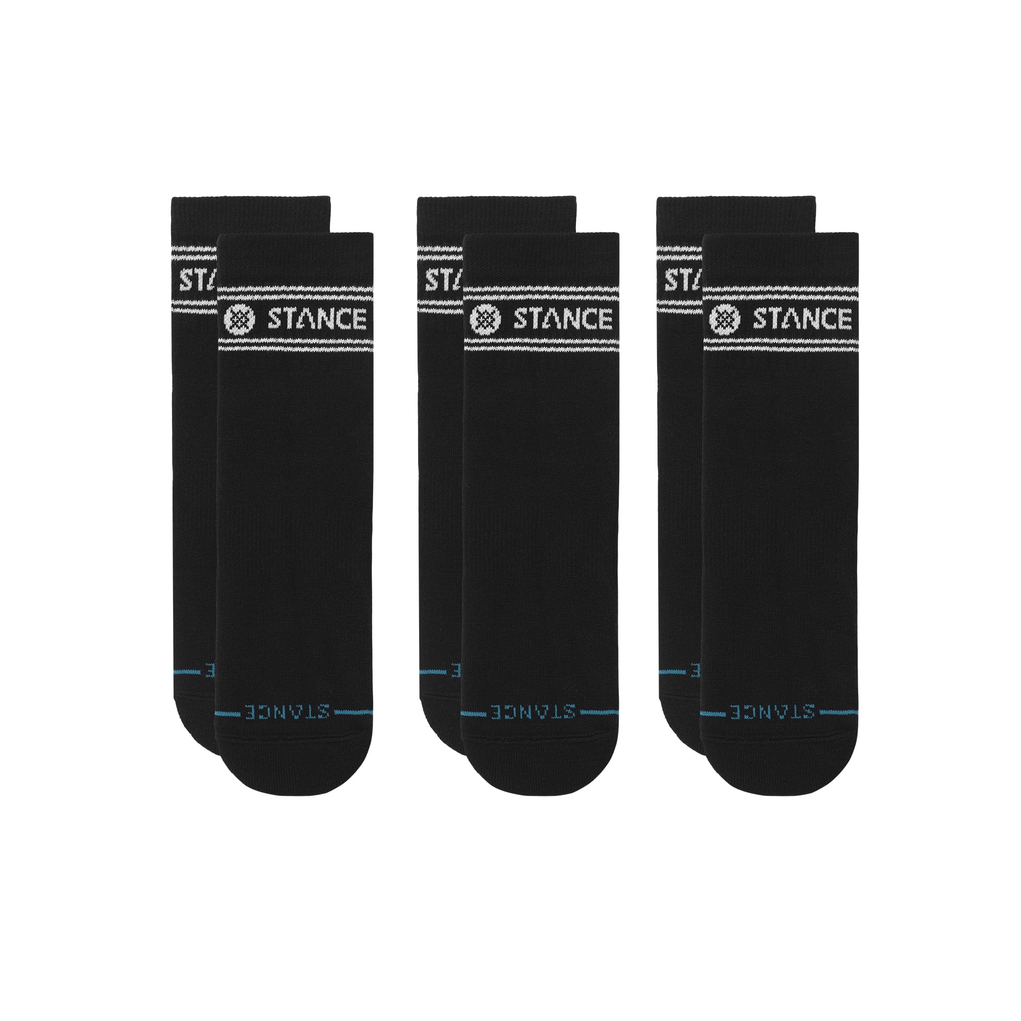 Stance Unisex Black Vital Quarter Socks- 3 Pack (, Medium)