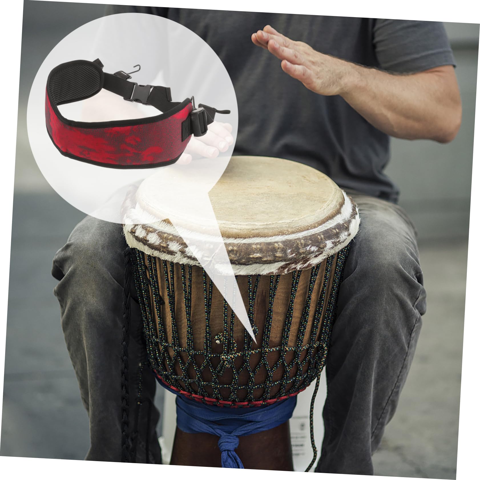 BESPORTBLE Trommelgurt Verstellbar Für Djembe Handtrommeln Mit Robustem Gurt Und Haken Aus Netzgewebe Und Metall Passend Für Trommeln Handtrommeln Ein Unverzichtbares Accessoire Ihre