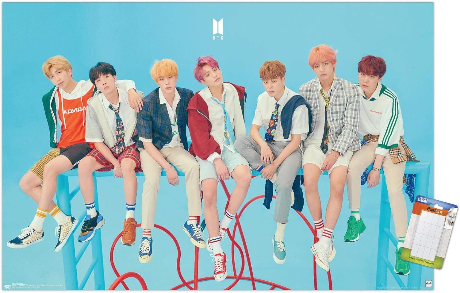 Trends International BTS - Ladder Wall Poster, 22.375" x 34", Poster & Mount Bundle
