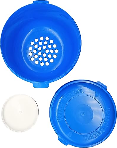 Miniatura 5 de Kernel Catcher - Cuenco para palomitas de maíz, inventado por dentistas, apto para lavavajillas, material reciclado (azul)