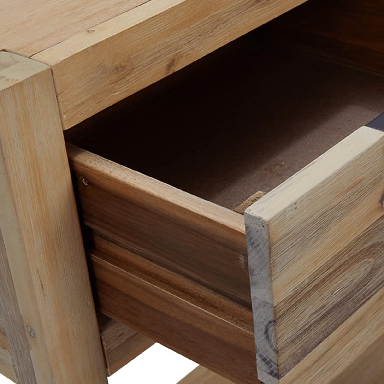 Homgoday Mesa Consola de Madera Maciza de Acacia 82x33x73 cm Mesas auxiliares de salón,Mesa Consola Recibidor Mueble de Entrada Estrecha Clásica