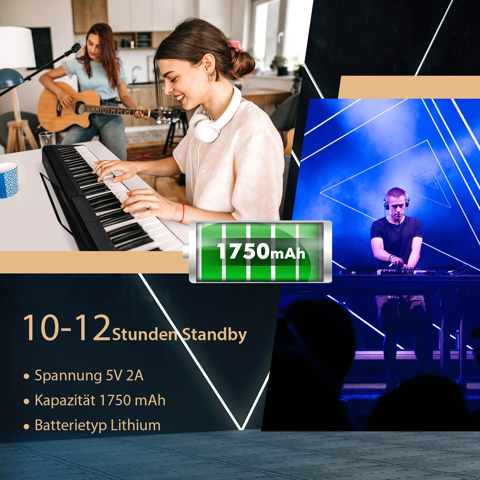 COSTWAY 88 klawiatur na pianinie elektrycznym, cyfrowa klawiatura przenośna (128 rytmów, 128 dźwięków i 20 demo), zestaw instrumentów muzycznych dla dzieci i dorosłych