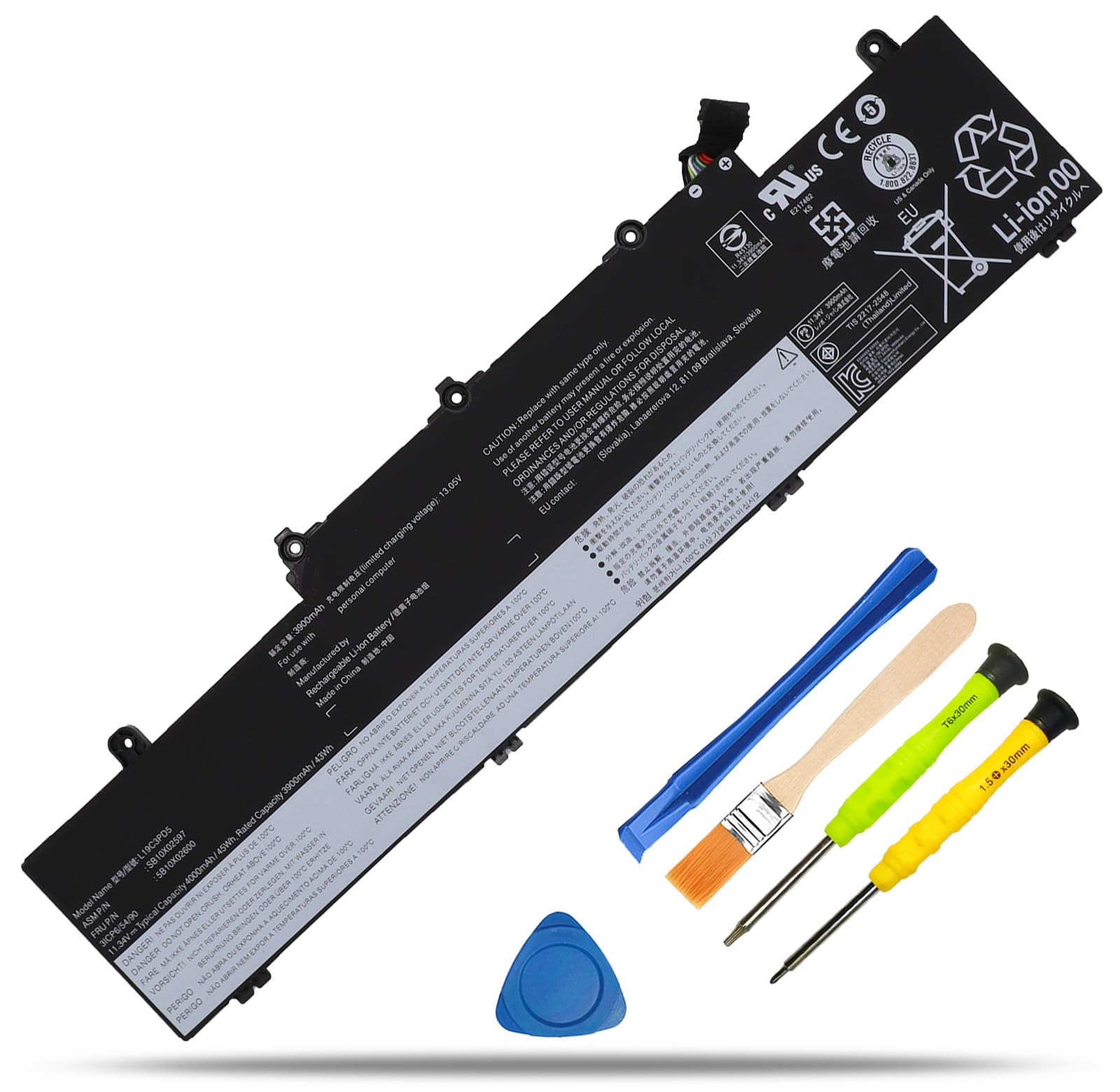 Photo 1 of RHKRKQN L19M3PD5 L19C3PD5 Laptop Battery Replacement for Lenovo ThinkPad E14 E15 2nd 3rd 4th Gen Series Notebook SB10X02591 5B10X02606 L19D3PD5 L19L3PD5 L20C3PD4 L20L3PD4 L20M3PD4 11.1V 45Wh 4120mAh