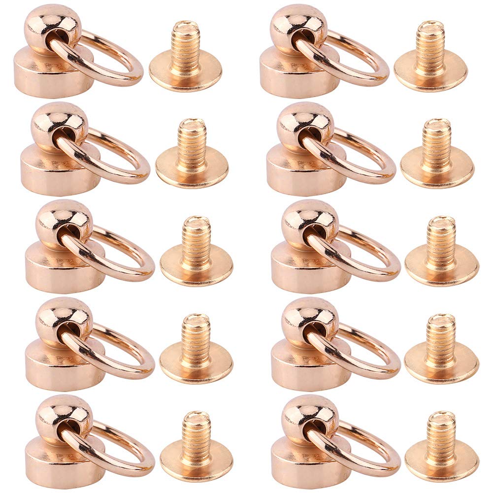 Rivet Stud Screw Brass Craft Accessary O-Ring Head Ring Leathercraft for DIY Leather Belt Handbag Decoration Bag Shoes
