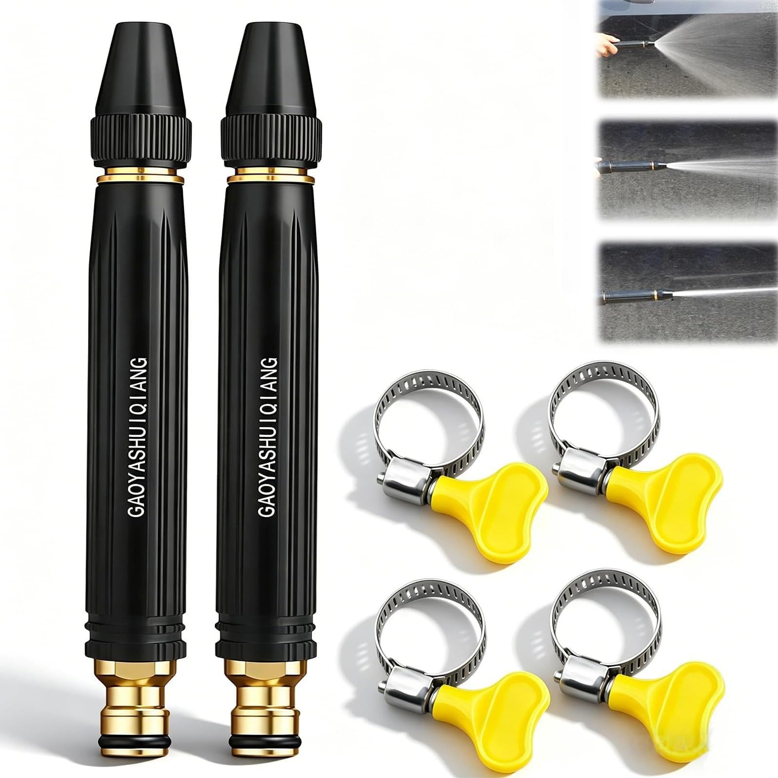 Photo 1 of 2027 New Home High-Pressure Car Wash Water Gun with High Pressure Hose Nozzle, Portable Multifunctional Adjustable Spray Patterns, Durable Metal Material for Garden & Car Washes(2Pack)