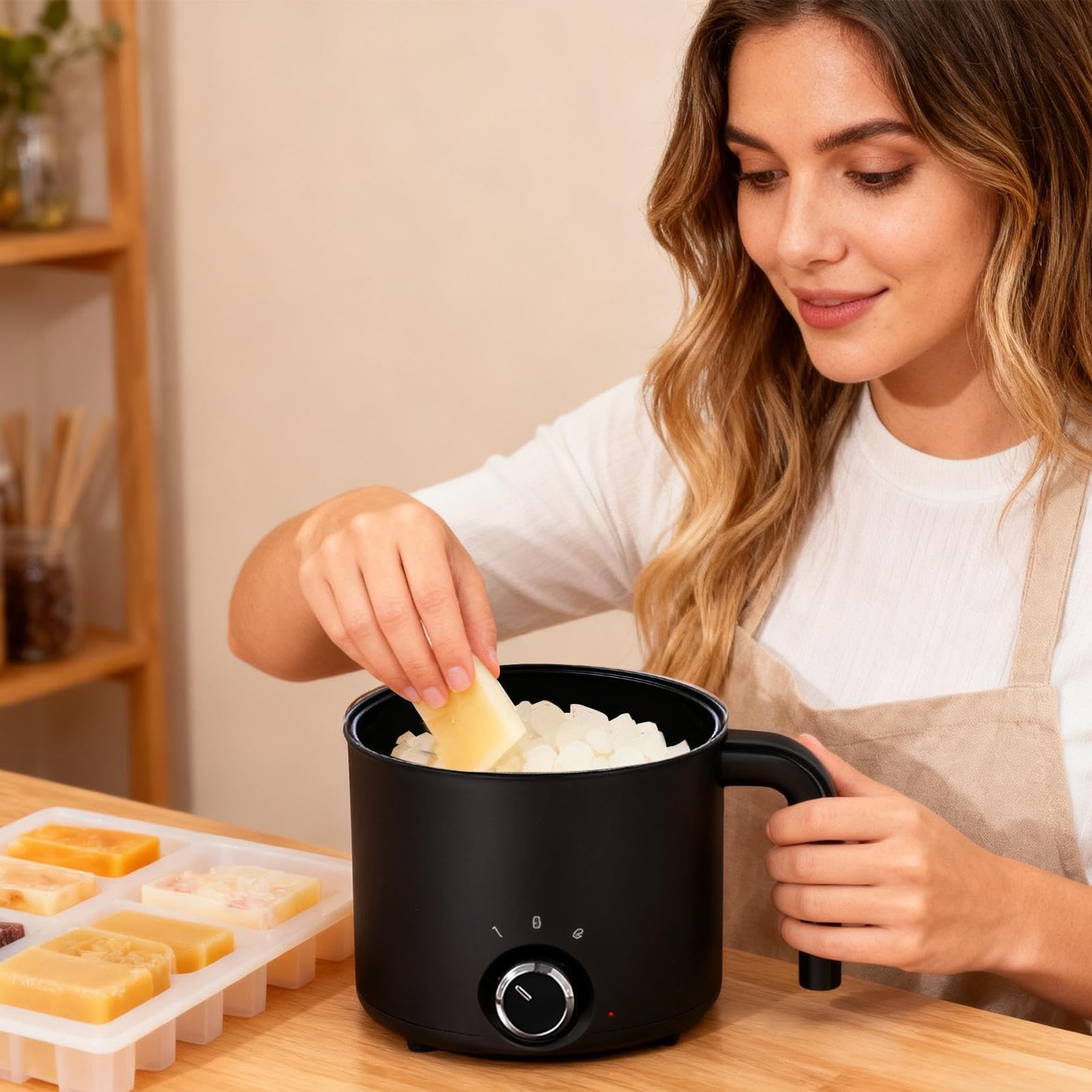 Fonte pour fabrication de bougies, pot de 1,5 l antiadhésif et