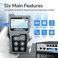 Vista 2 de NOYAFA -NF-488 Probador PoE Probador en línea Prueba de probador de corriente de voltaje a través de Ethernet para pruebas de POE, comprobación