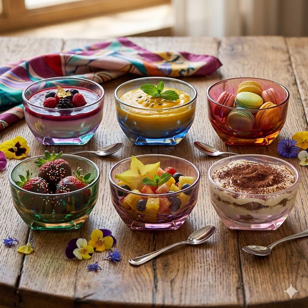 Bowl Set, Borosilicate Glass, 220ml, Super Transparent, Medium Size, Set of 6, Microwave & Dishwasher Safe, for Serving-image-48