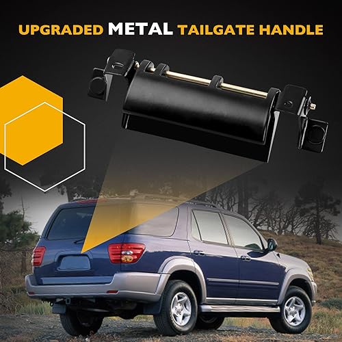 Vista 5 de Gledewen 69090-08010 Manija de puerta trasera de elevación de pestillo de puerta trasera de metal mejorada, compatible con Toyota Sienna 1998-2003