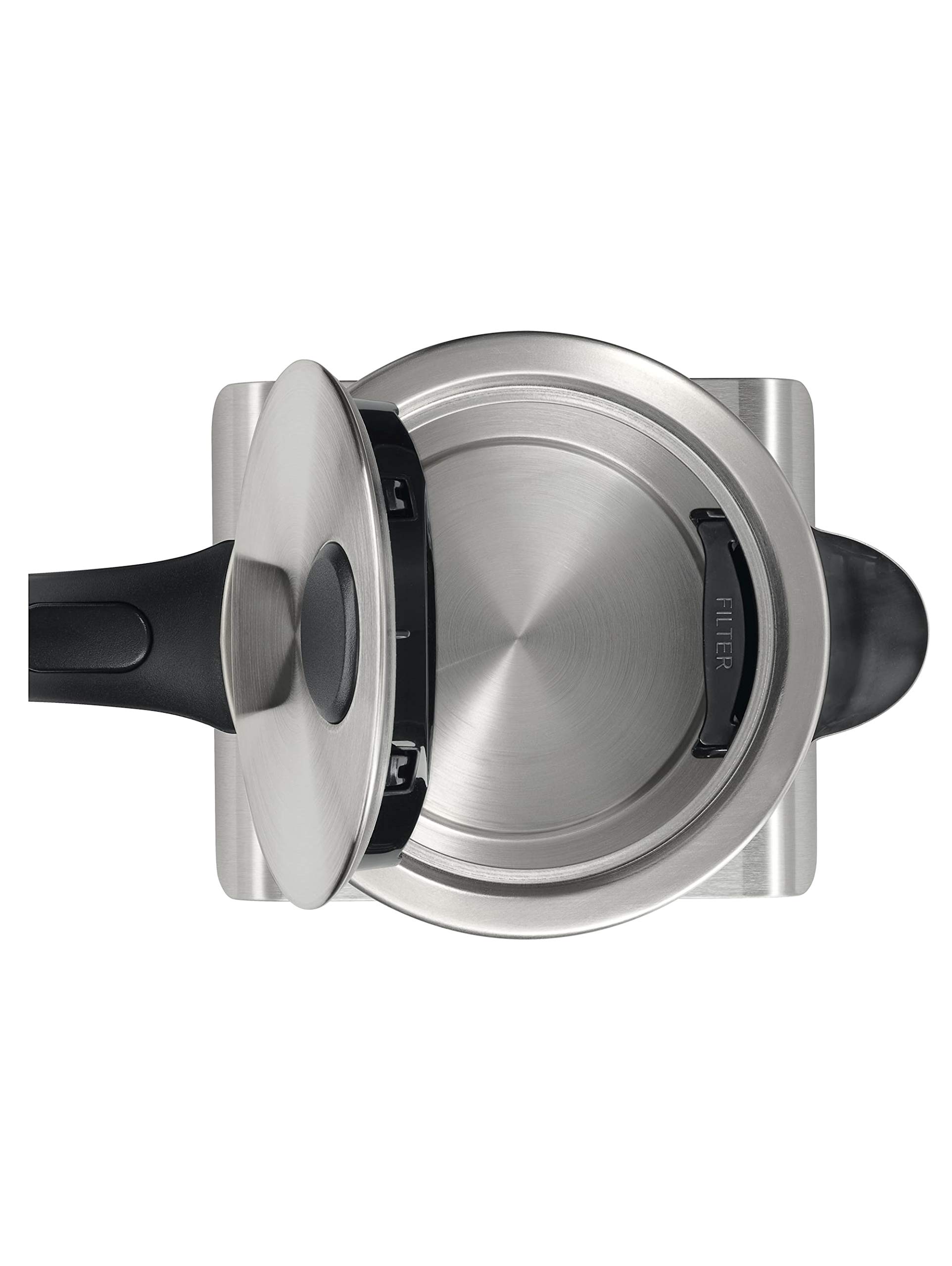Bosch - Hervidor de agua de acero inoxidable y silicona antideslizante, 2200 W, capacidad de 1.7 litros, Gris, 27 x 24 x 23,6, TWK7S05