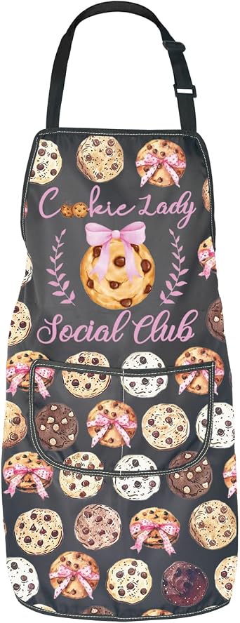 JNIAP Biscuit Lover Gift Lady Social Club Apron Biscuit Dealer Gift Baker Gif