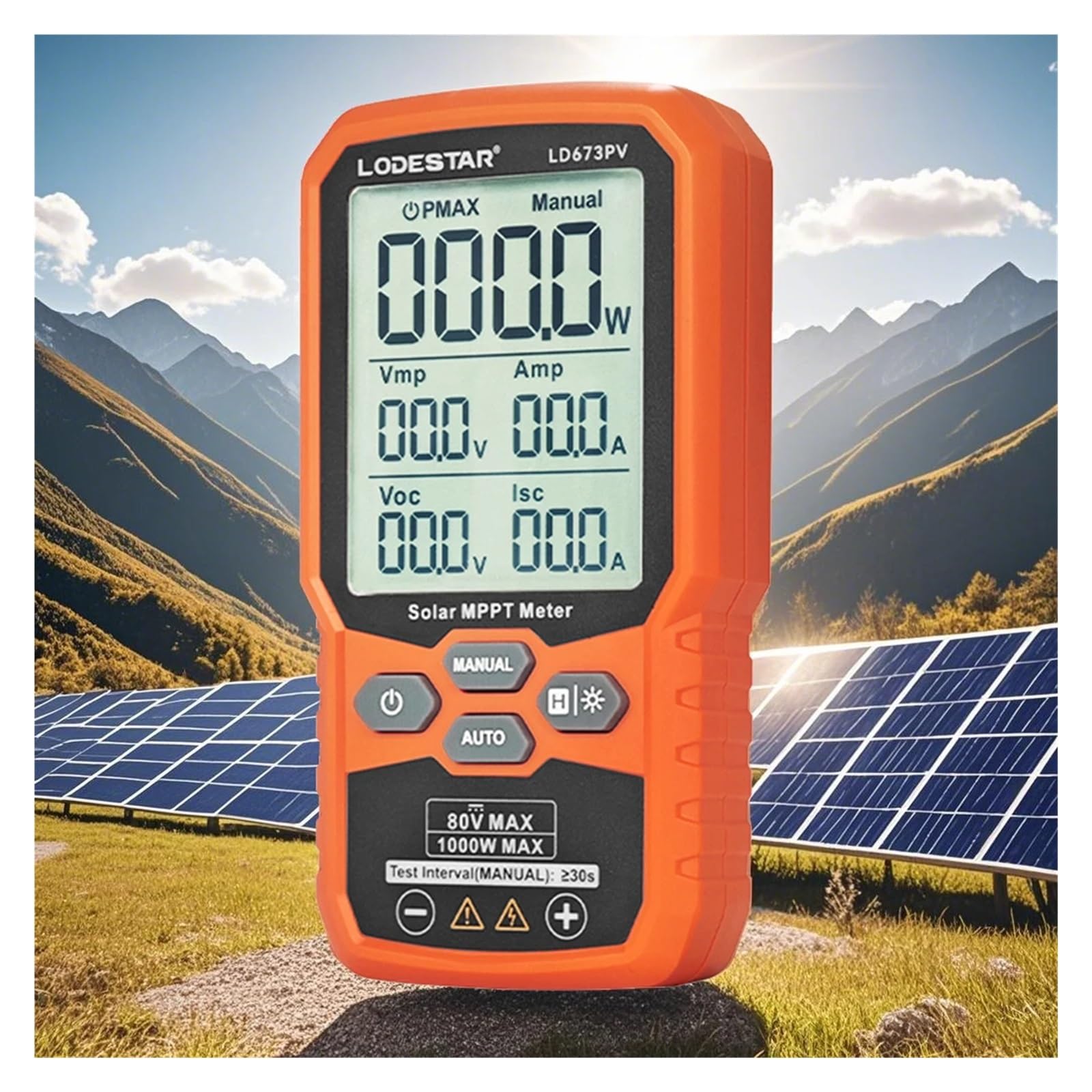 Misuratore MPPT Solare, inseguitore Solare fotovoltaico, multimetro Vmp Amp Voc Lsc PV, Tester for Pannelli fotovoltaici a Potenza Massima