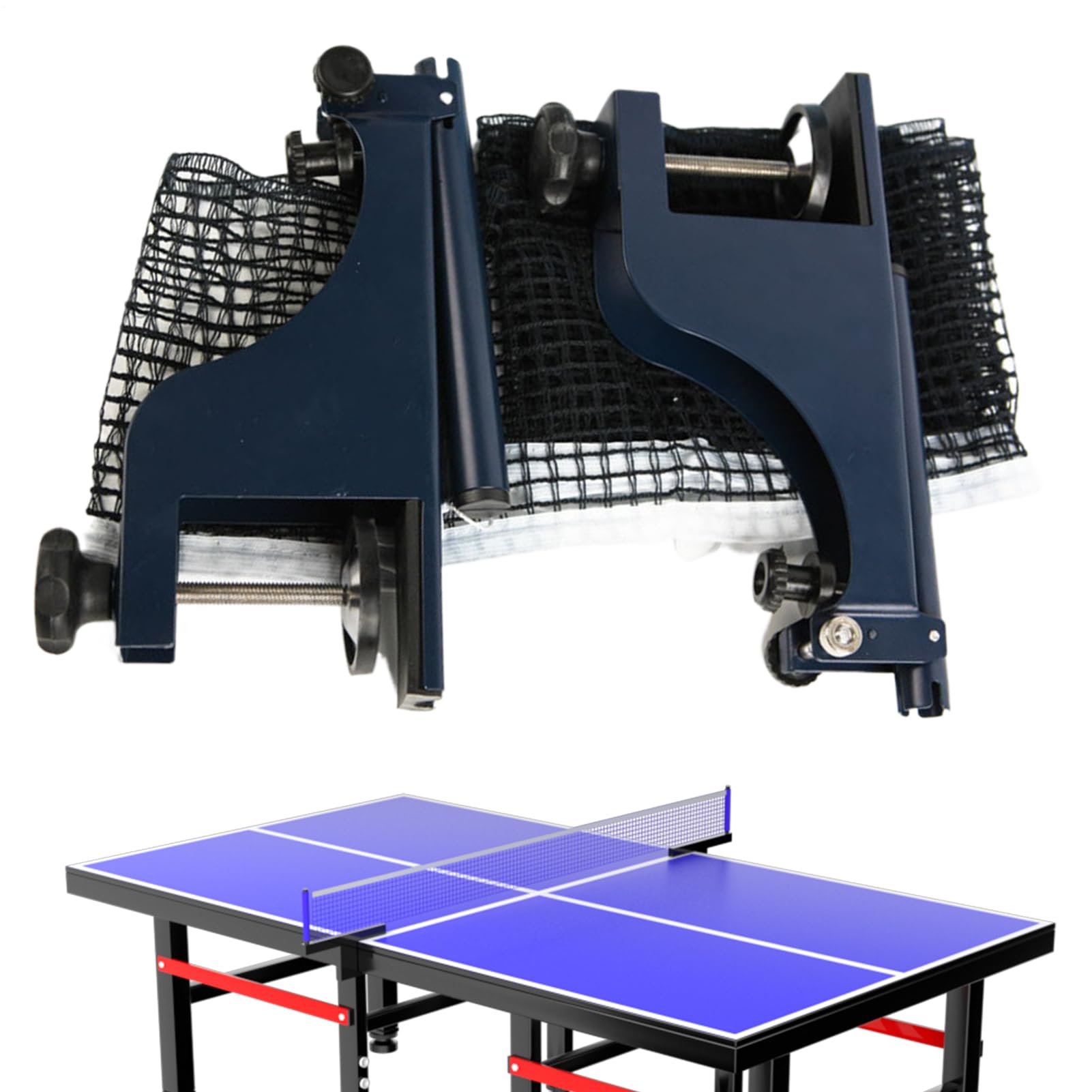 Generico Rete da Pong con Morsetti con Morsetti Regolabile Portatile | Rete facile da montare per ogni tavolo da tennis per Adulti Bambini Allenamento Casa Gare Ricreazione Interno Esterno