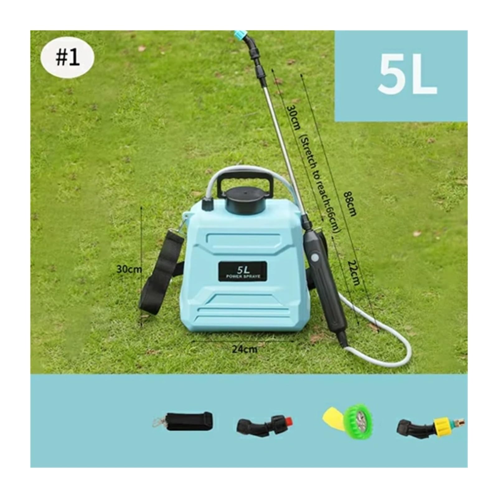 Pulverizador eléctrico de pesticidas de Alta presión de 5 l con recuperación automática for la pulverización de Flores agrícolas.