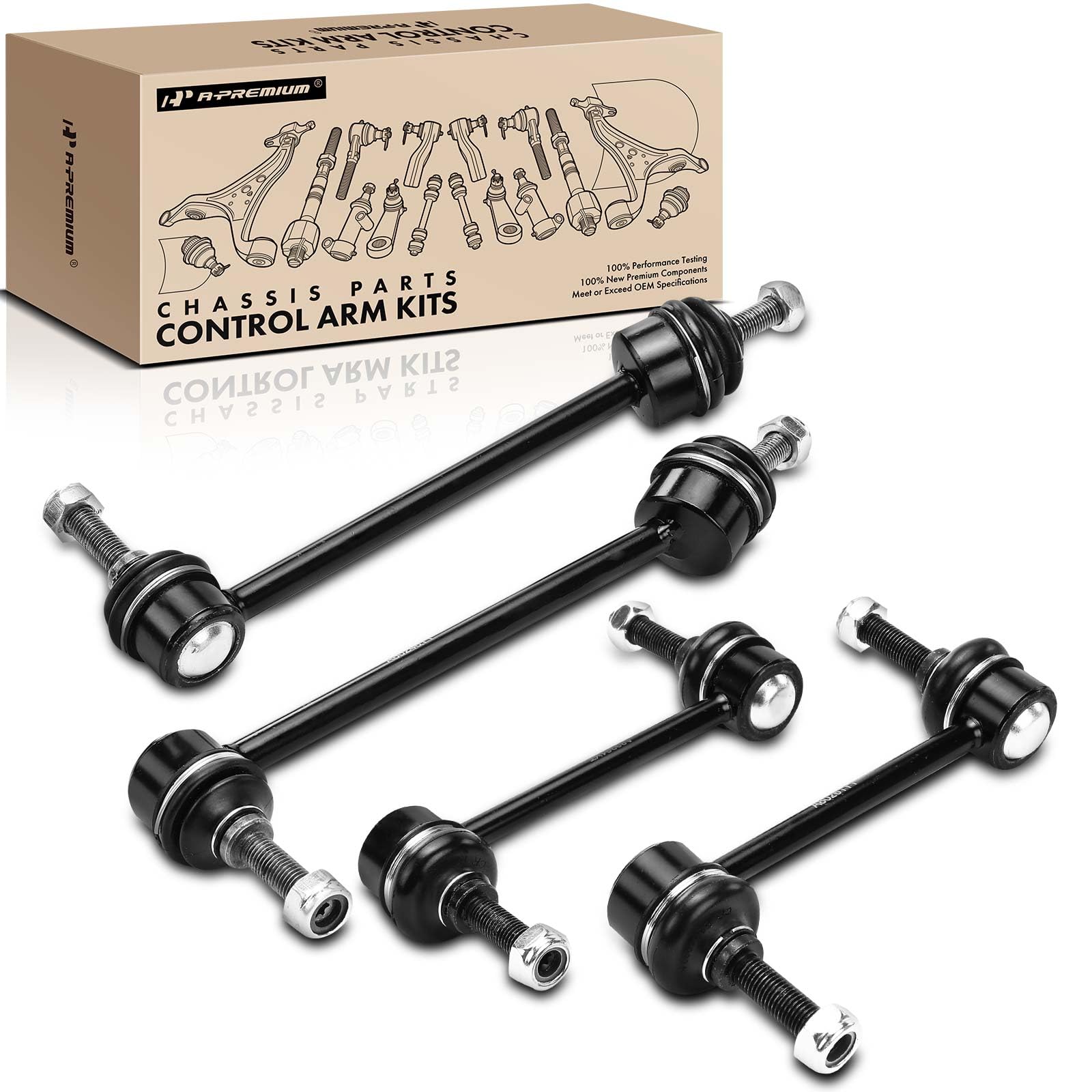 Detroit Axle Rear Sway Bar End Link Kit For Ford Explorer, Flex, Taurus, Lincoln - 2pc Set K750393/K750394