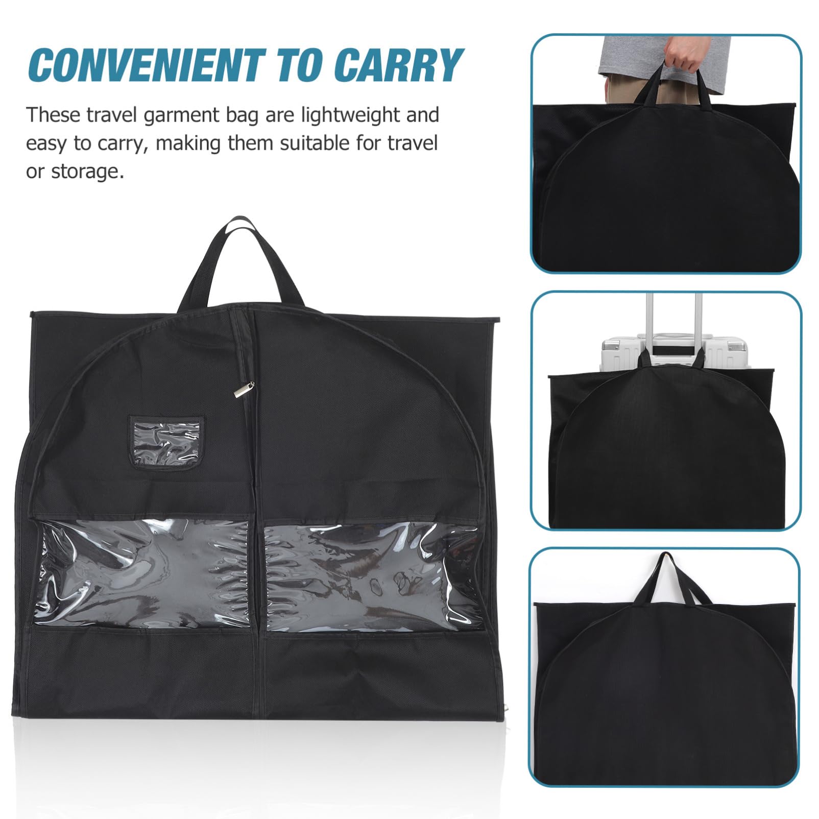 2piezas Ropa Fundas Para Trajes Almacenamiento De Ropa Múltiples Compartimentos