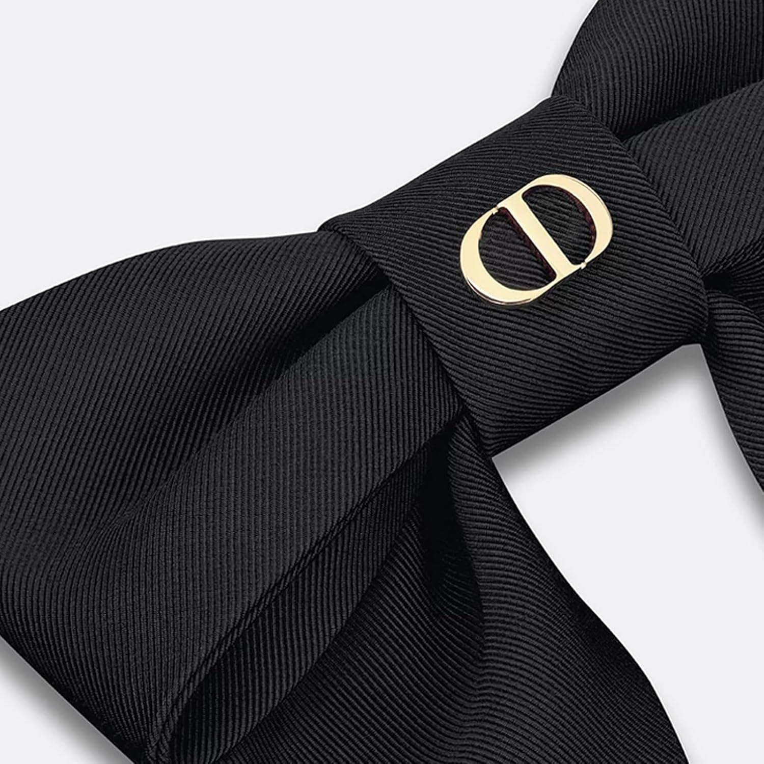 Black Bow Hair Clip, Fabric Ribbon Barrette, Long Tail Design - Image 3