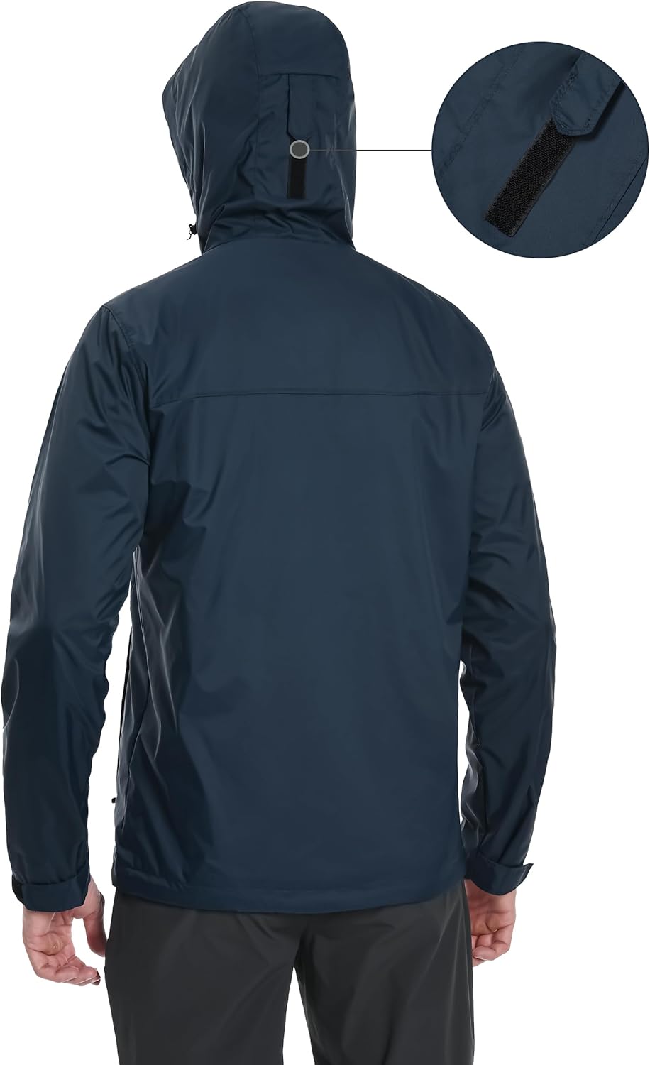 Pioneer Camp Men's Rain Jacket Waterproof with Hood Lightweight Packable Raincoat Rain Shell for Outdoor Hiking Travel - Image 2