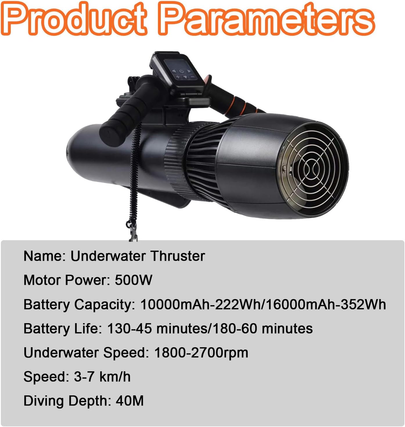 Underwater Sea Scooter,Underwater Scooter,Underwater Pool Scooter,with Removable Handle,for Jet Surfboard,40m Depth Swimming Pool Sea Scooter, for Scuba Diving Snorkelling,16000mAh