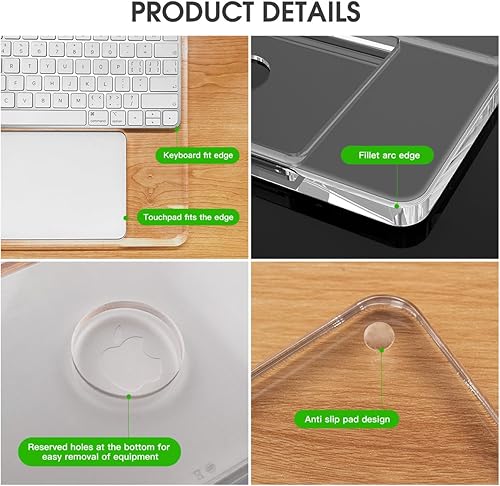 Miniatura 6 de Soporte de teclado acrílico transparente y almohadilla táctil adecuado para teclados Apple Magic de segunda y tercera generación y touchpad Magic de