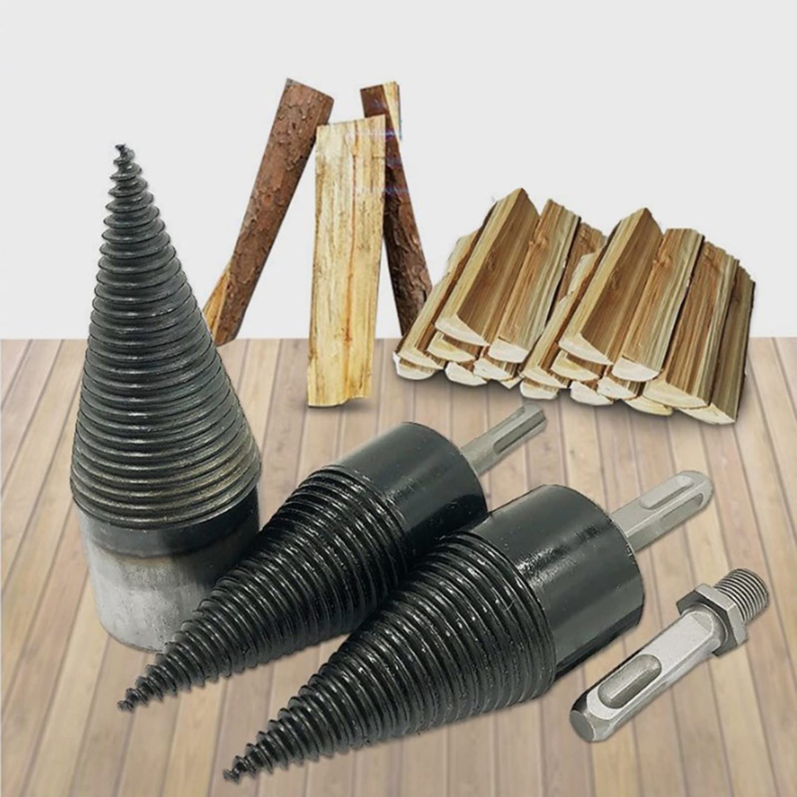 hokojix Firewood Drill Bit Wood Splitter Firewood Splitter Drill Bit Wood Splitter Drill Bit Breaker Reamer Woodworking Tool