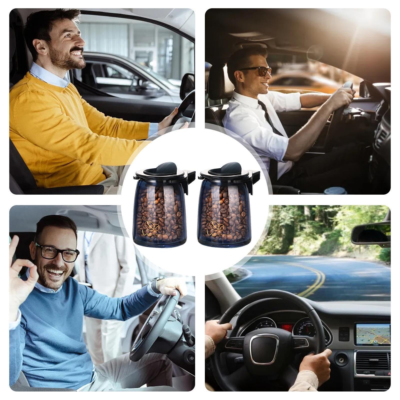 Auto-Lufterfrischer-Clip – 2 Stück Kaffeebohnen Auto-Lufterfrischer | Auto-Lufterfrischer-Clip, solider Autoduft Lufterfrischer-Clip, Auto-Lufterfrischer-Clips, langlebiger Lufterfrischer für Auto