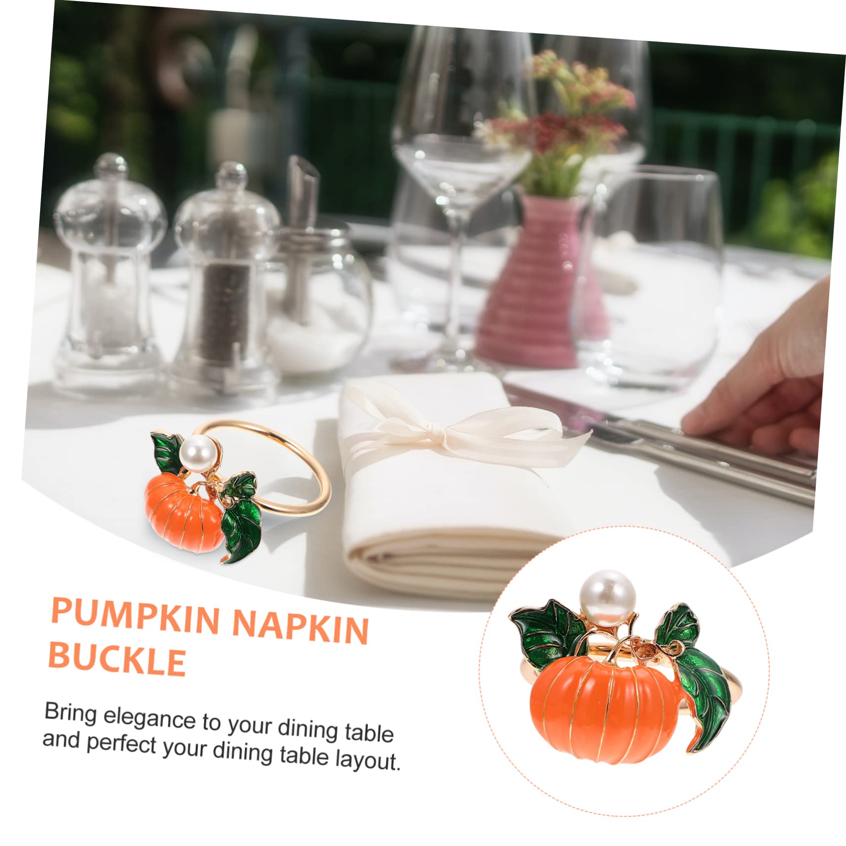 TOPBATHY 12 STK Kürbis Serviettenknöpfe Halloween- Kürbis Tischschnalle Serviettenring Thanksgiving-serviettenring Serviettenringe Für Hochzeitsfeiern Herbst Serviette