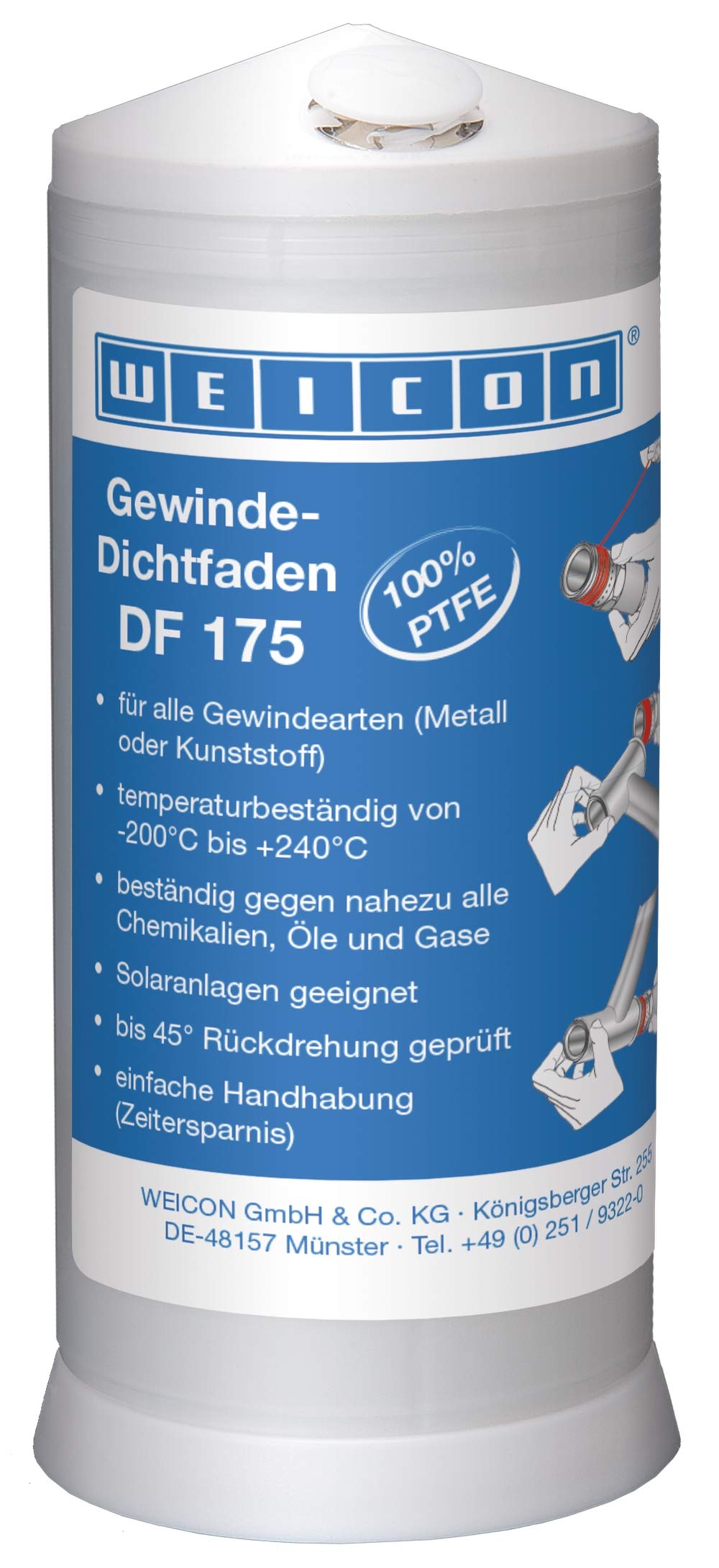 Mastic d'étanchéité filetage 175 m DF avec lubrifiant Weicon 30010175