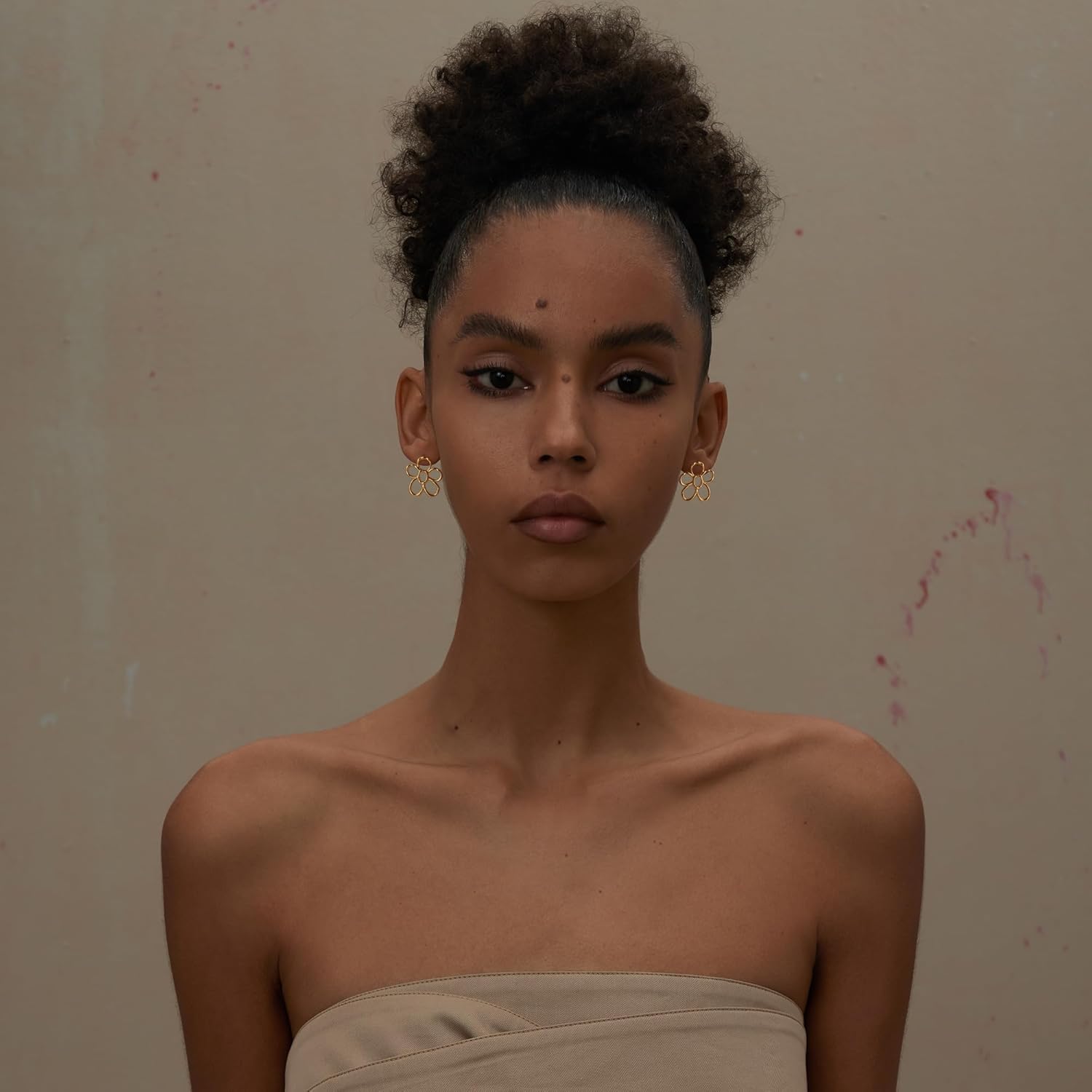 Miniatura 5 de LecAit Summer Dainty Daisy Flower Earring Hollowed out Flower Stud 925 Sterling Silver Post Minimalism Earring for Women Girls