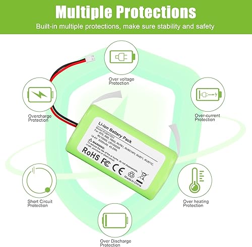 Miniatura 6 de KUNLUN Batería de 3.0Ah RVBAT850 para Shark Ion Robot RV1001AE R75 R85 R761 RV850 RV1000S RV1000VL RV700_N RV720_N Batería de aspiradora (solo