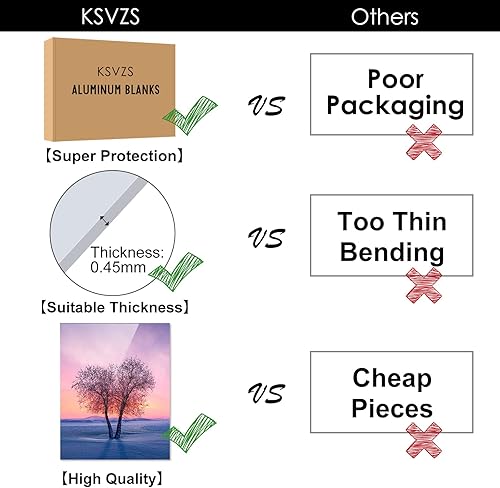 Miniatura 21 de 6 hojas de aluminio para sublimación (8 x 10 pulgadas), espacios en blanco de sublimación de metal, marco de pared de metal, decoración de pared