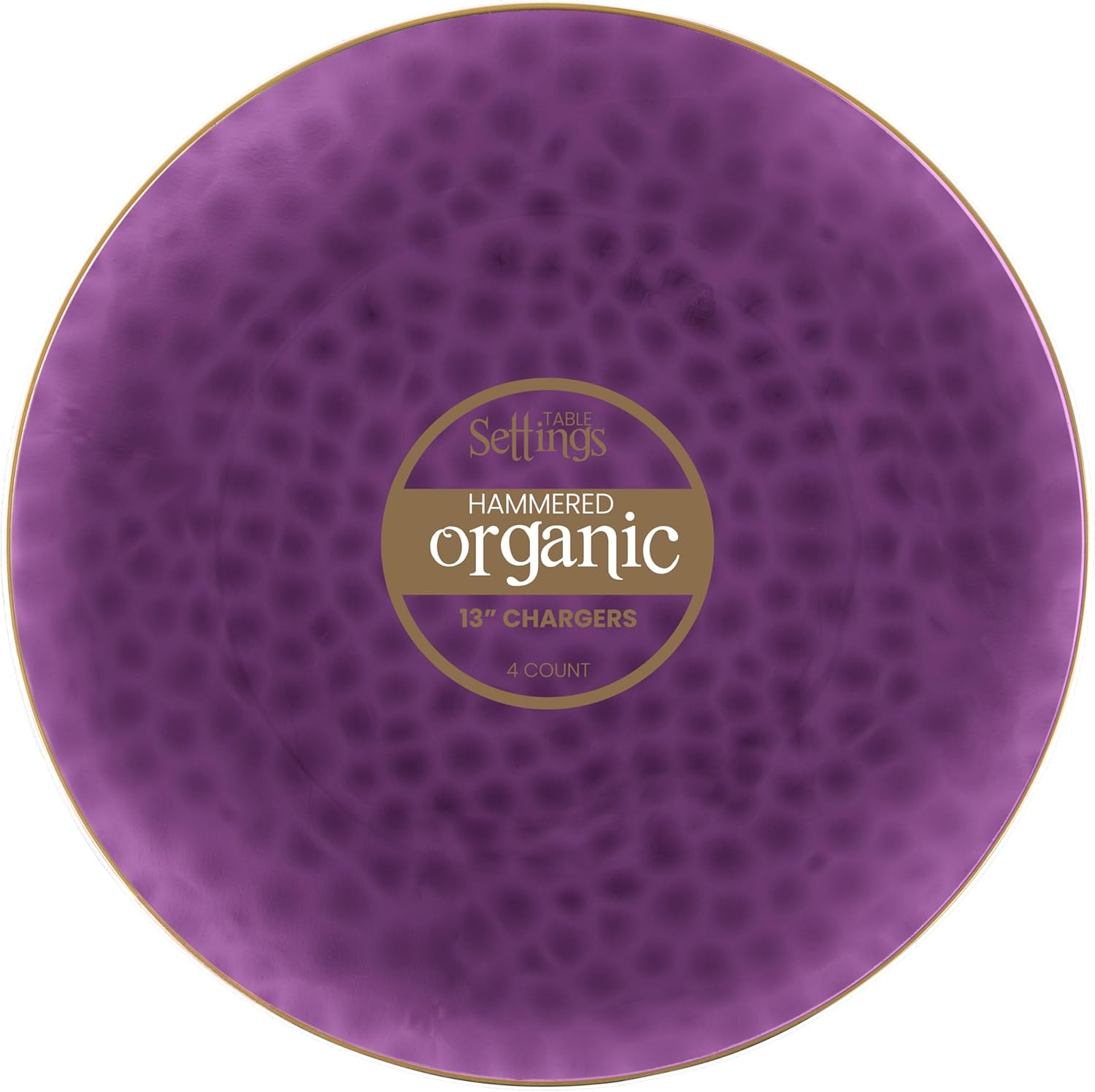 PLASTICPRO [Purple Hammered With Gold Rim 4 Pack] 13