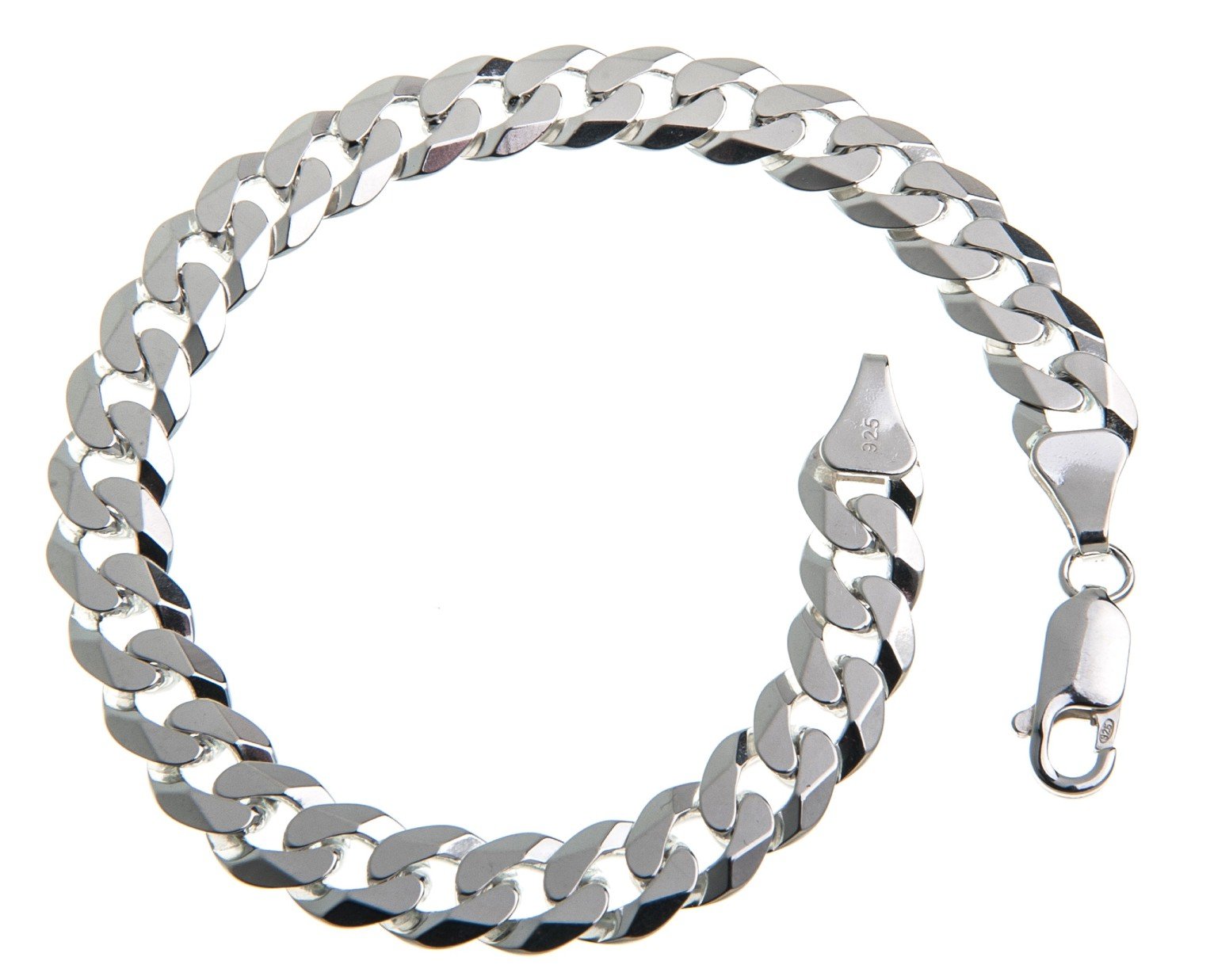 Bracelet - Homme - Acier inoxydable - Longueur 215 mm - Couleur Argenté - Style Rock Punk