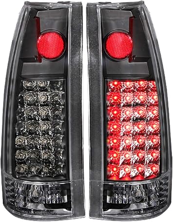 Anzo USA 311006 Chevrolet Black LED Tail Light Assembly - Sold in Pairs