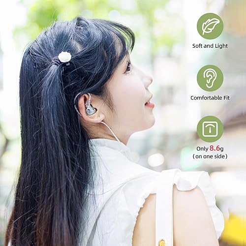 Miniatura 6 de SHANLING SONO - Auriculares con cable, Hi-Res 2DD+1BA IEMs, triple dinámico híbrido sin pérdida, 2 pines 0.031 in, enchufe de 0.138 in, dos pares de