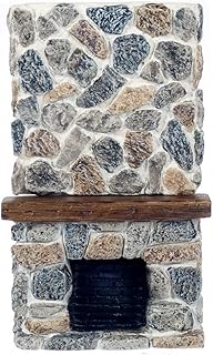 Dollhouse Miniature Ceiling Stone Fireplace