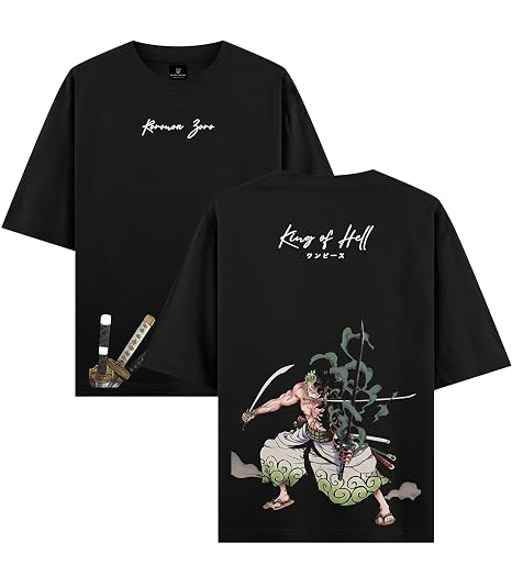 Premium Oversized Unisex T-Shirt | Roronoa Zoro-Inspired Graphic Anime Tee | One Piece Inspired Design – One Piece product image