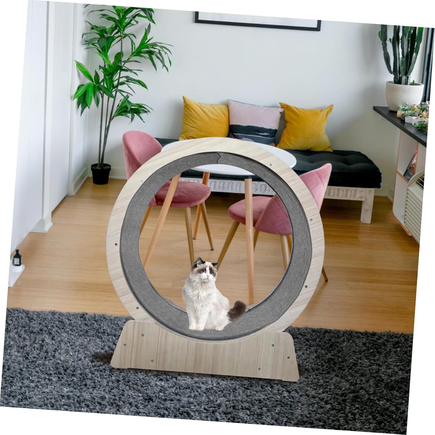 Toyvian Cat Exercise Wheel Cushion Nonskid Replacement Mat for Indoor Cats Quiet Plastic Pad Fitness