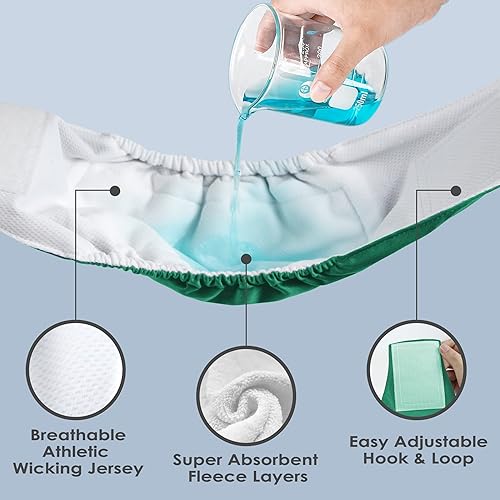 Miniatura 3 de wegreeco - Pañales lavables para perros, bandas envolventes para vientre, paquete de 3 (azul, verde, púrpura), talla XL