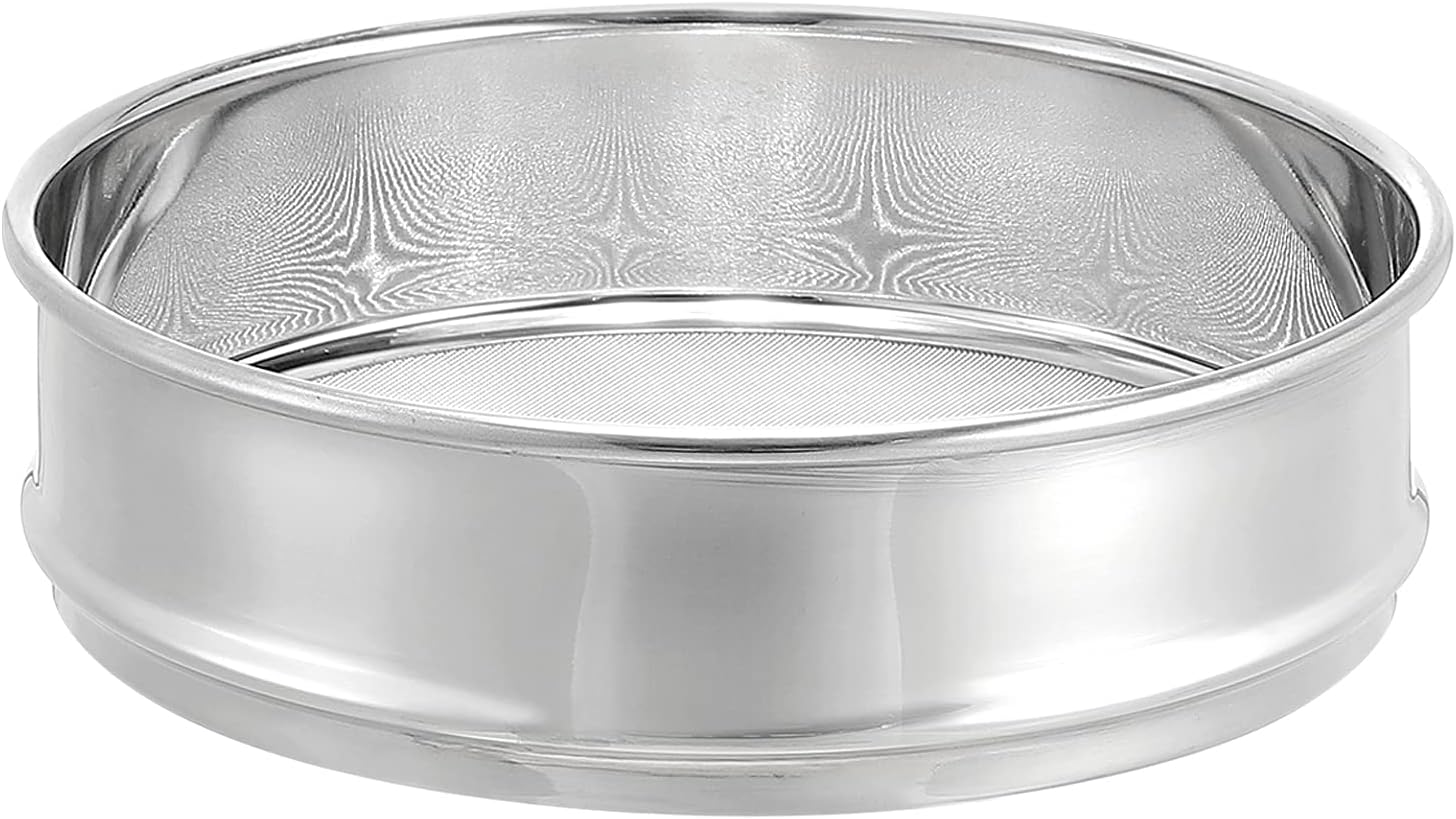 PATIKIL 35 Mesh Lab Sieve, 8" Diameter Test Sieve 304 Stainless Steel Wire Cloth (0.5mm) for Industrial Laboratory