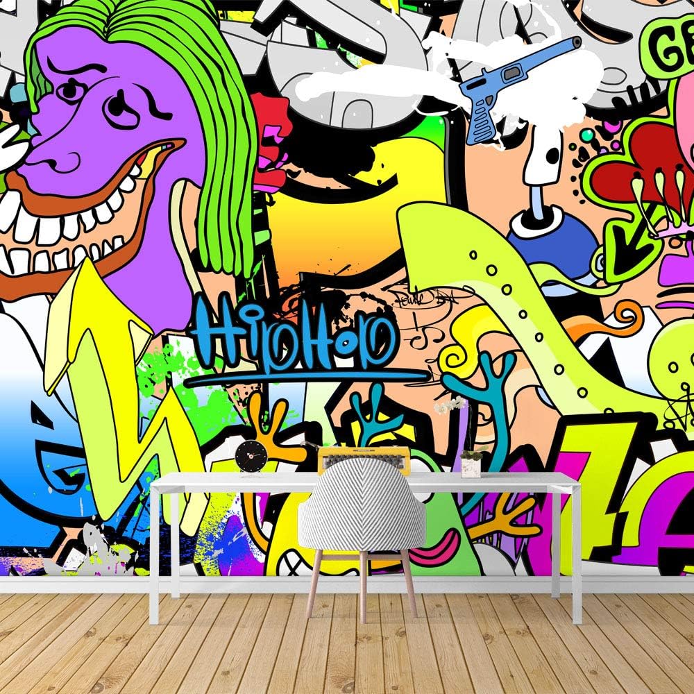 SIGNFORD Wall Mural Graffiti Removable Wallpaper Wall Sticker for Bedroom Living Room - 66x96 inches