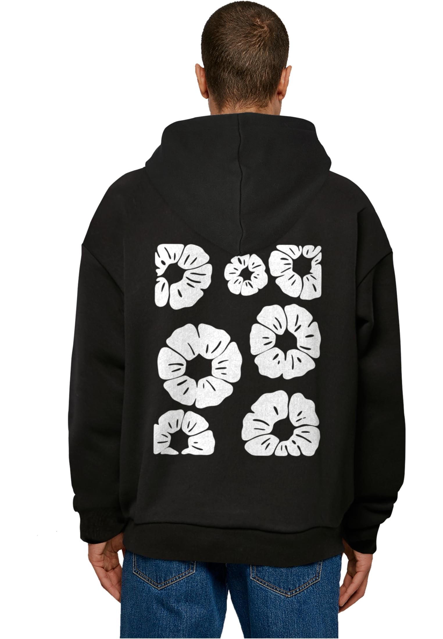 Mister Tee Męska bluza z kapturem Bold Flowers Heavy Cotton Box Hoody – Oversize Hoodie z bawełny o luźnym stylu streetwear z nadrukiem z przodu i z tyłu, na co dzień i w czasie wolnym