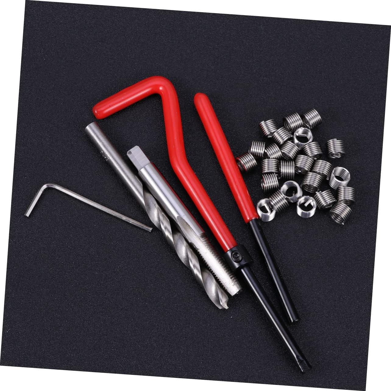 30pcs Metric Thread Repair Kit with Drill Bits and Inserts for Automotive Applications Thread Insert Tool