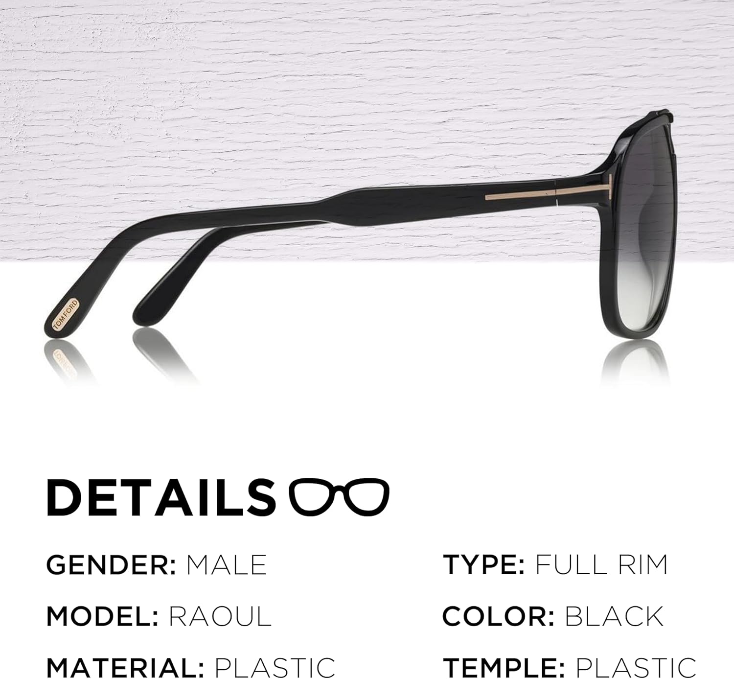 Tom Ford FT0753 RAOUL Navigator Shape Sunglasses + Bundle With eSHADES Eyewear Cleaning Kit - Image 2