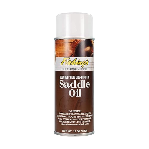 Fiebing's Sadde oil 12oz - acondicionador en aerosol para sillones, cinturones, fundas, otros artículos de cuero