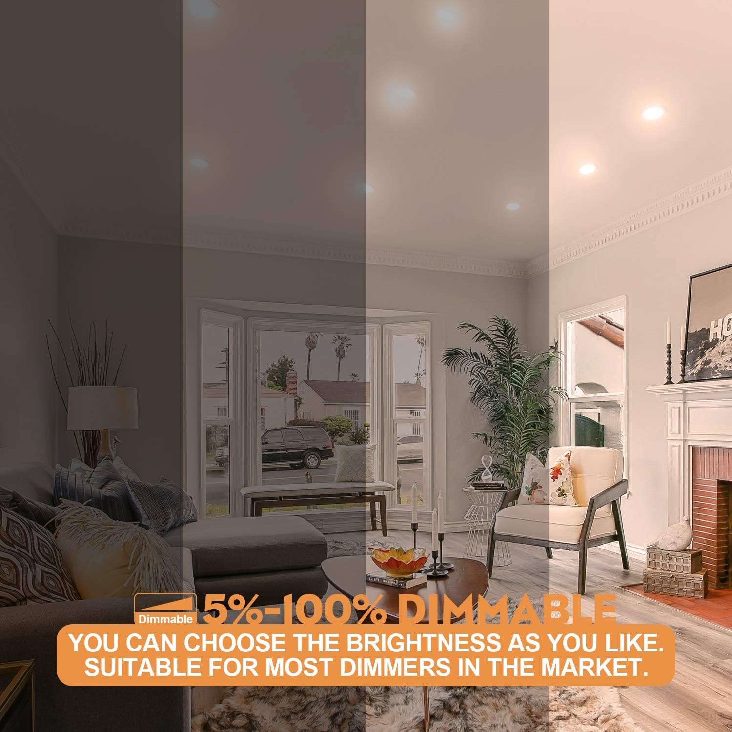 Up To 50% OFF Rollancci 6 Pack 18W 8 Inch Ultra-Thin LED Recessed Lights Ceiling Light with Junction Box., Dimmable Can-Killer Downlight Slim Airtight Downligh, 1500LM 100W Eqv CRI >80 3000K Warm White