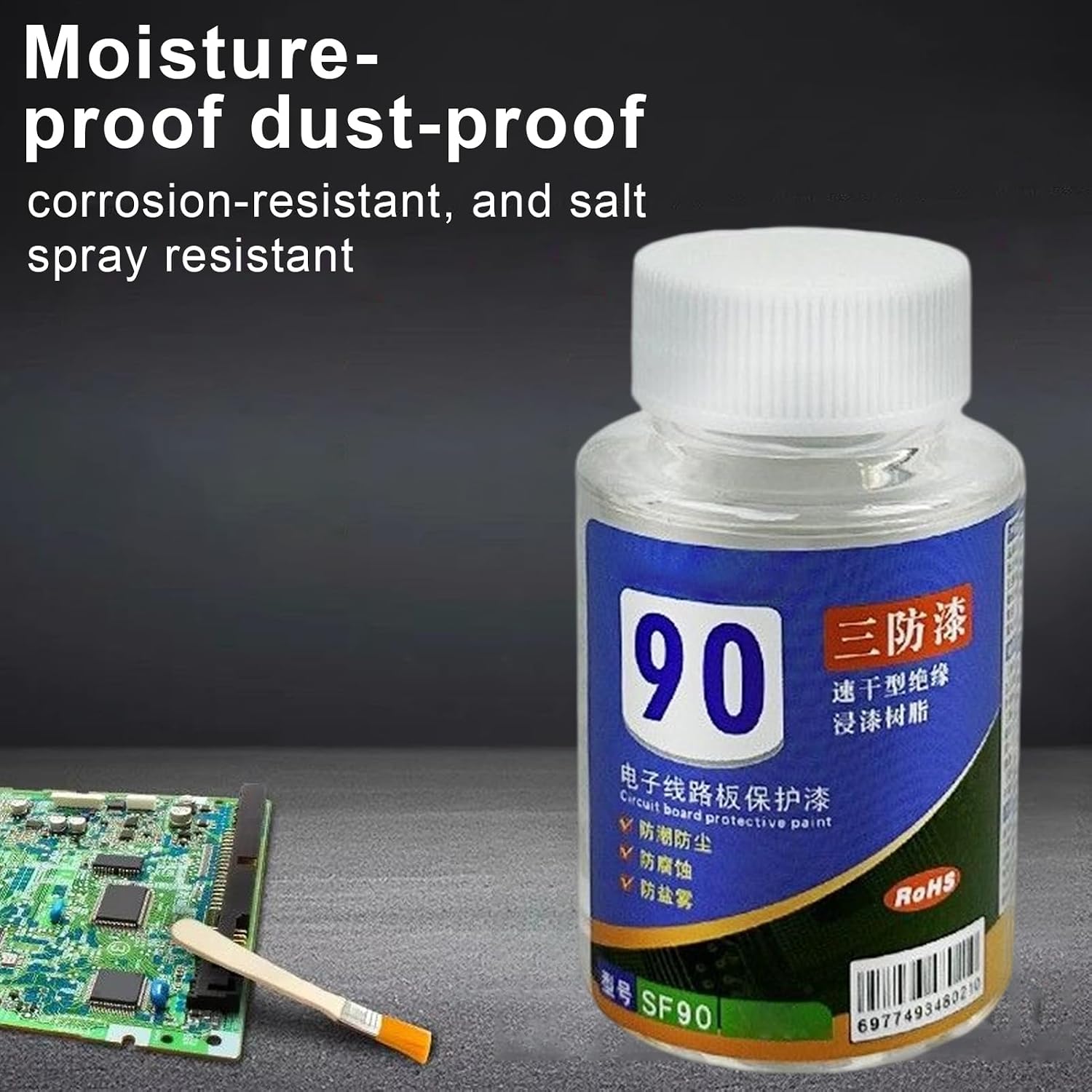 Conformal Coating for Electronics Quick-Drying Sealant | 50ML Clear Sealant for Circuit Boards for Circuit Boards LED Lamps Industrial Drone Automotive Marine Home LED Strip Solar